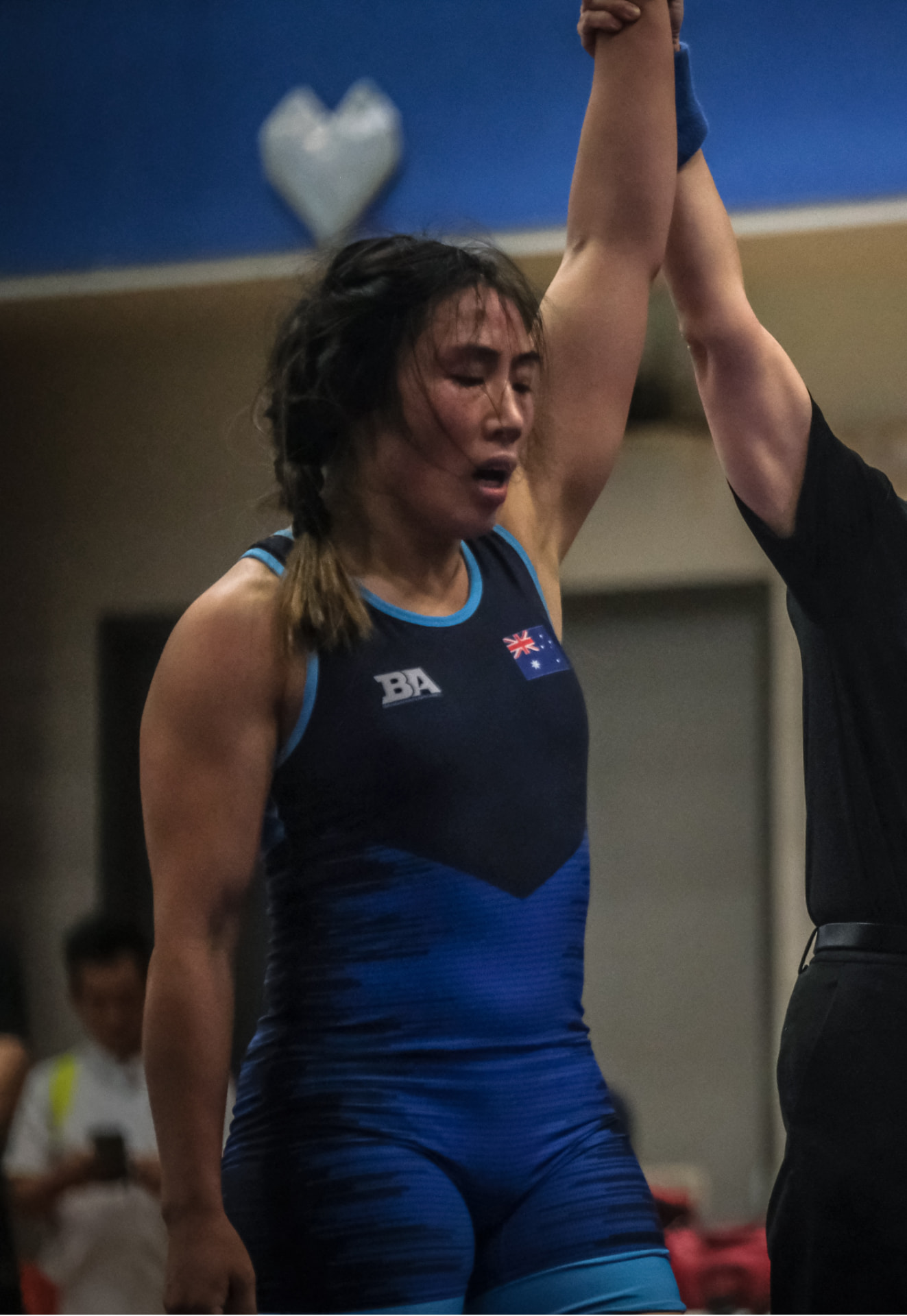 Victoria Chhen wrestling at the 2024 Australian National Championships